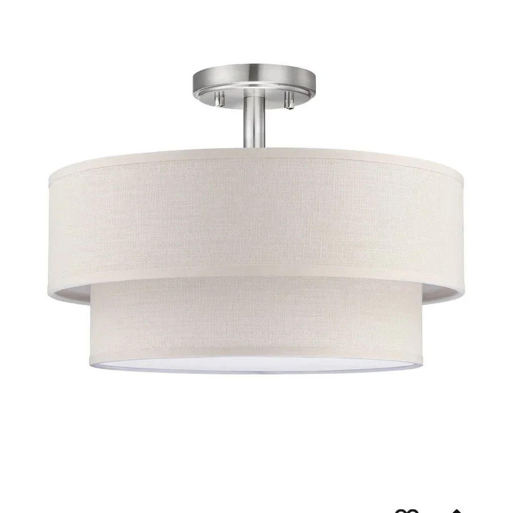 Lights 15 Inch Semi Flush Mount Close to Ceiling Light Fixture,